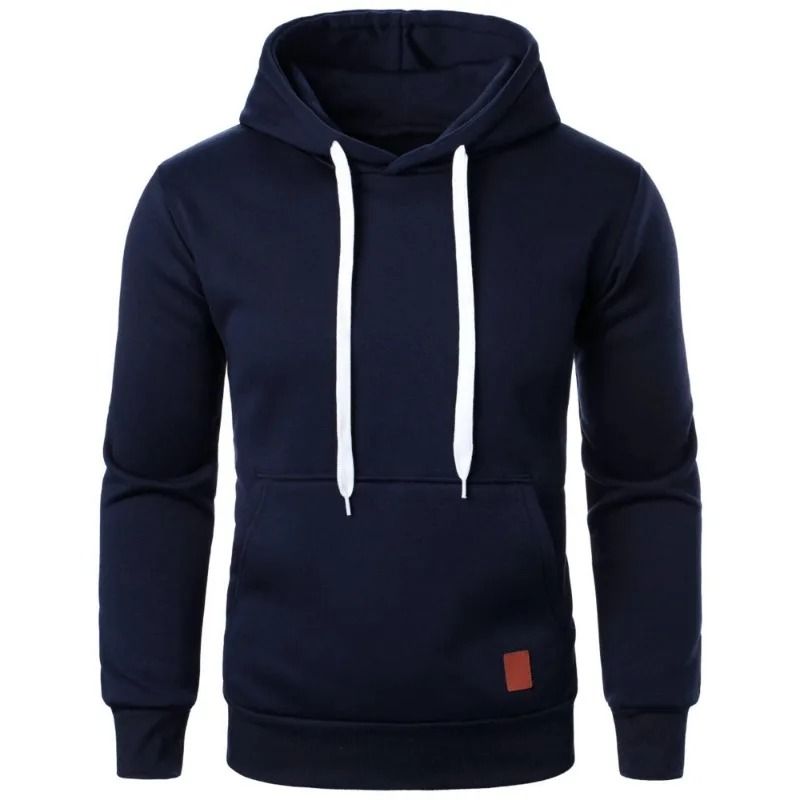 Mens Casual Hooded Drawstring Hoodie Lightweight Long Sleeve Pullover Sweatshirt