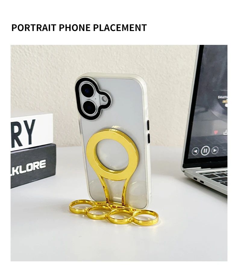 Dual Magnetic Phone Holder with 360 Rotation