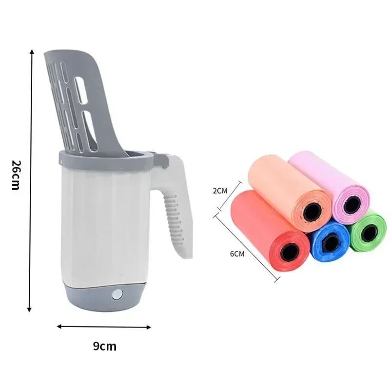 Cat Litter Scoop with Refill Bags Self Cleaning Litter Shovel Pet Waste Scooper