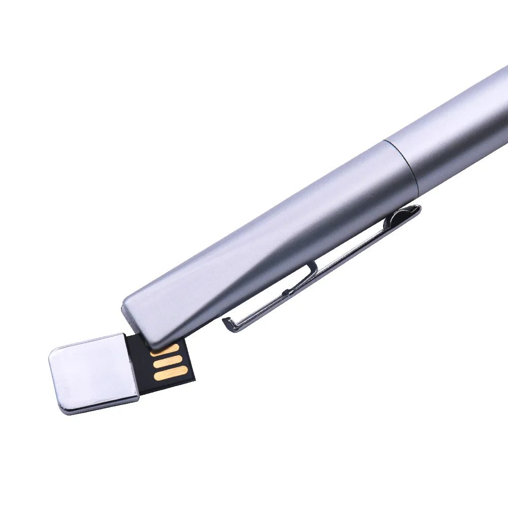 USB Flash Drive Ballpoint Pen, Metal Pen Drive USB 2.0 Flash Memory Stick for Business Gifts