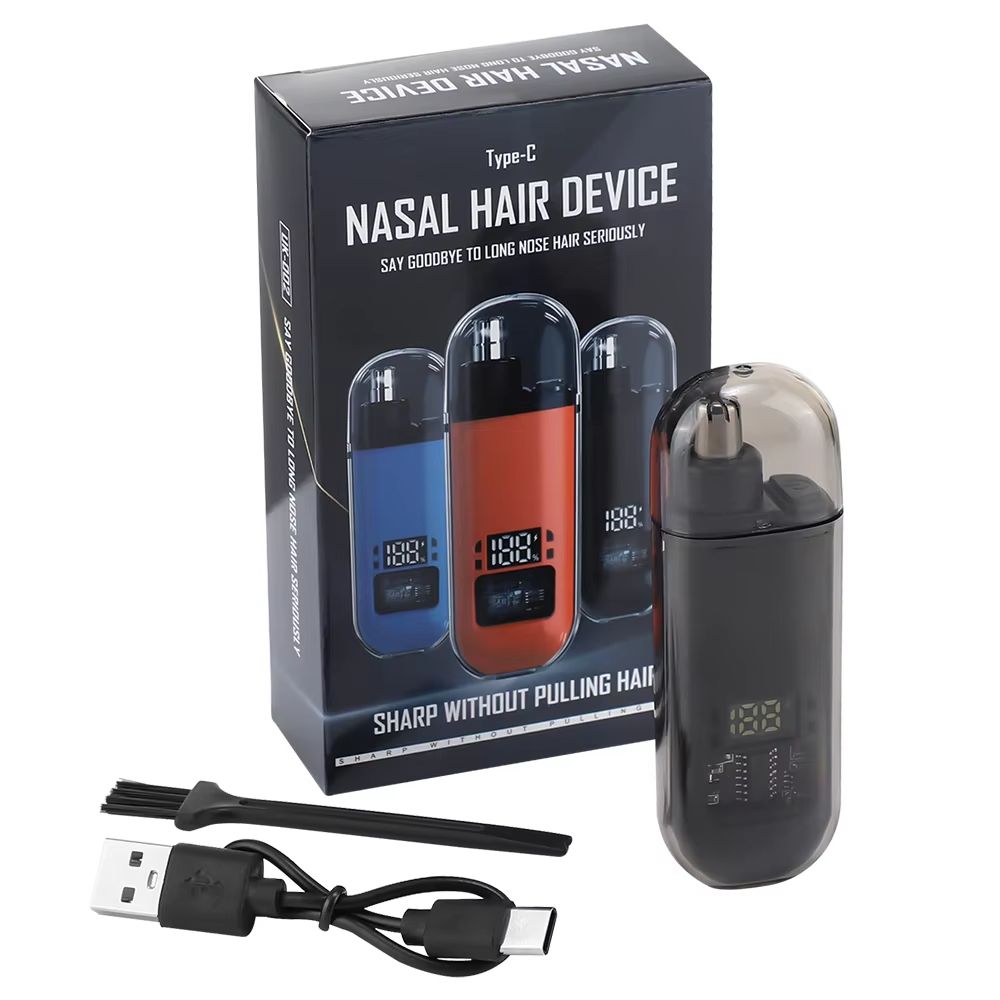 Rechargeable Electric Nose Hair Trimmer – Painless, Washable, and Unisex Grooming Tool