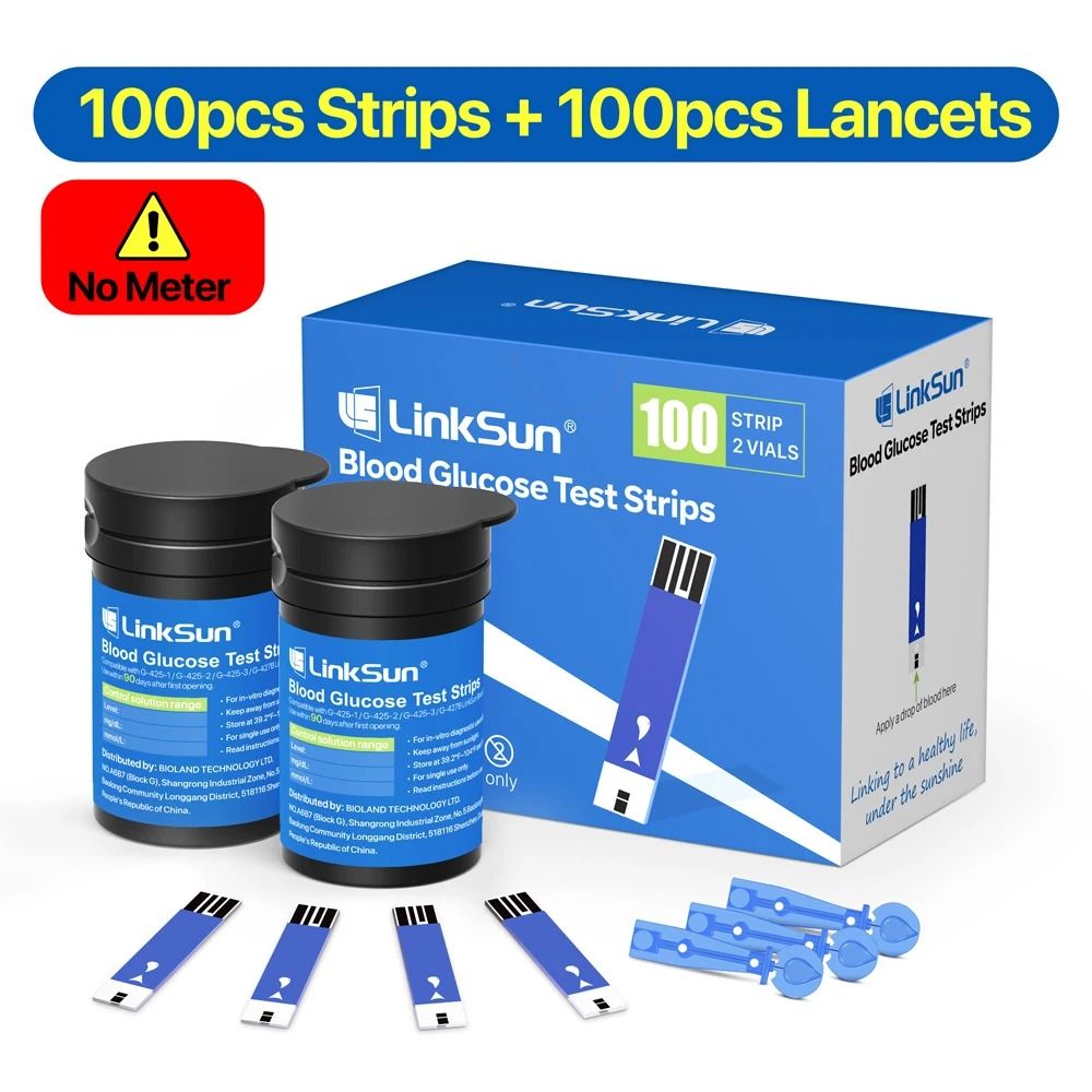 Blood Glucose Meter Testing Kit with Test Strips and Lancets