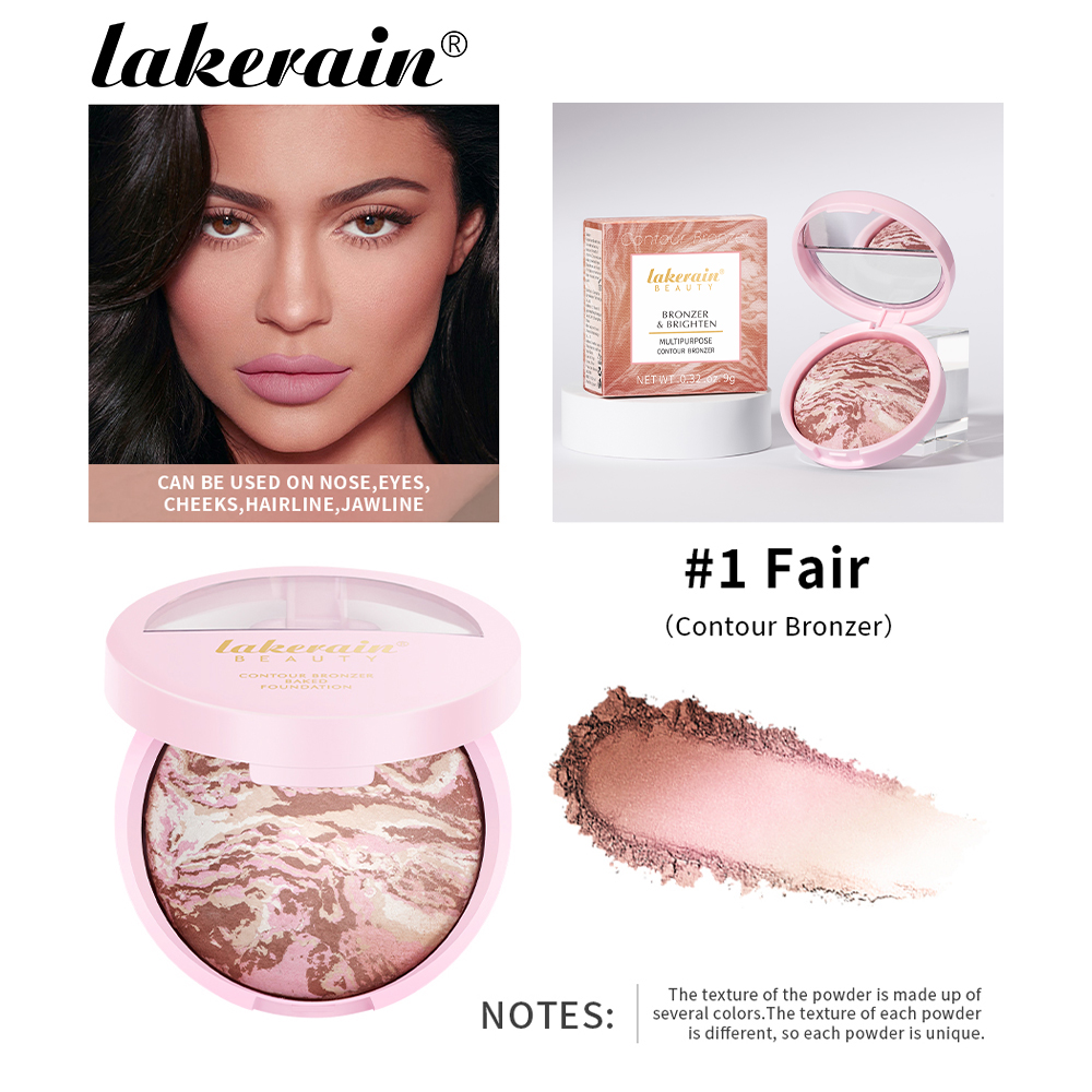 Baked Powder Foundation, Oil Control Setting Makeup, Pressed Powder Cake Bronzer Glow, Face Contouring, Shimmer Contour