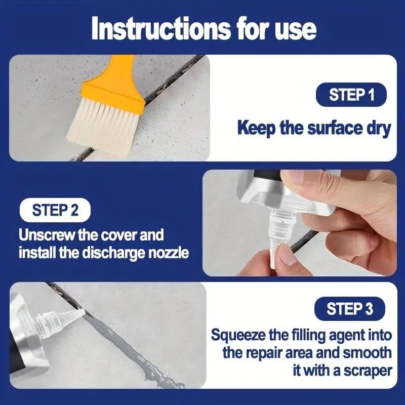 Self-Leveling Concrete Repair Adhesive – Quick-Drying Joint Sealant & Leakproof Shield
