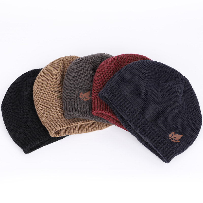 Winter ski male bone, new winter knit hats men's, women's outdoor warm, plus velvet loose caps, thickening Skullies