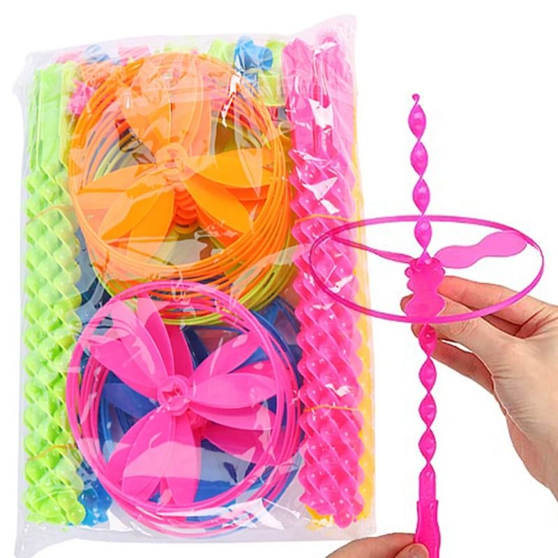 Colorful Hand Push Flying Disc Toys for Kids Party Fun