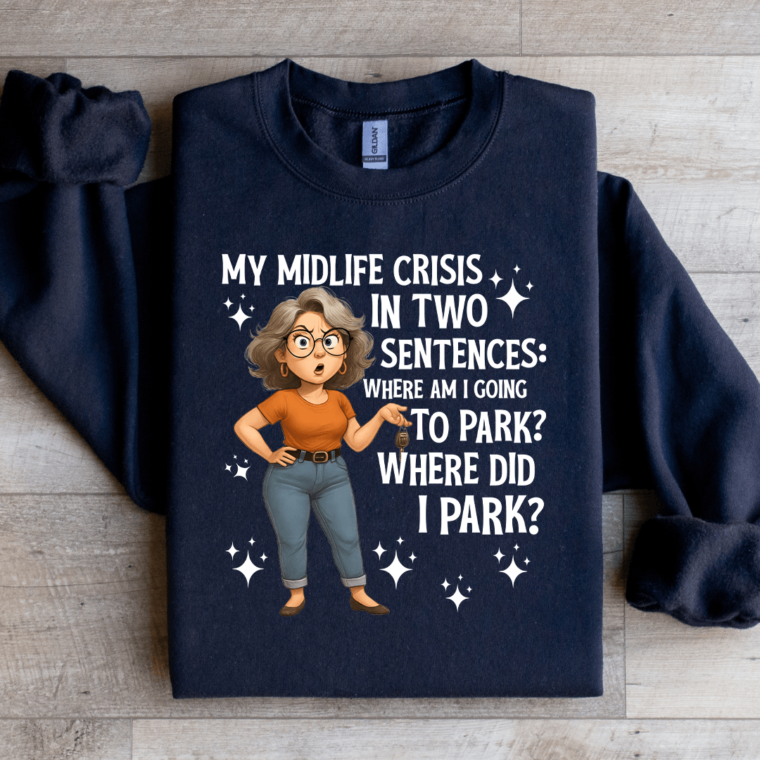 My Middle Crisis In Two Sentences Sweatshirt