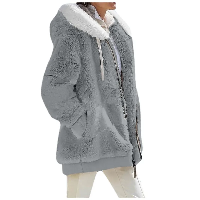 Autumn Winter Fashion Women Coat, Cashmere Fleece Jacket