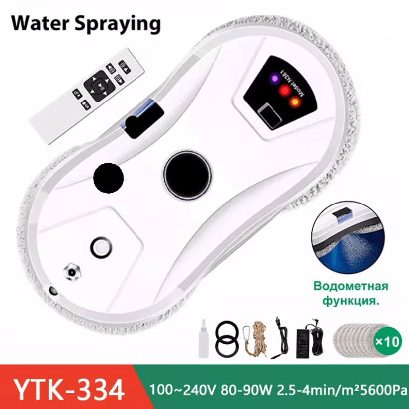 DiveDeer Smart Magnetic Window Cleaning Robot with Auto Spray