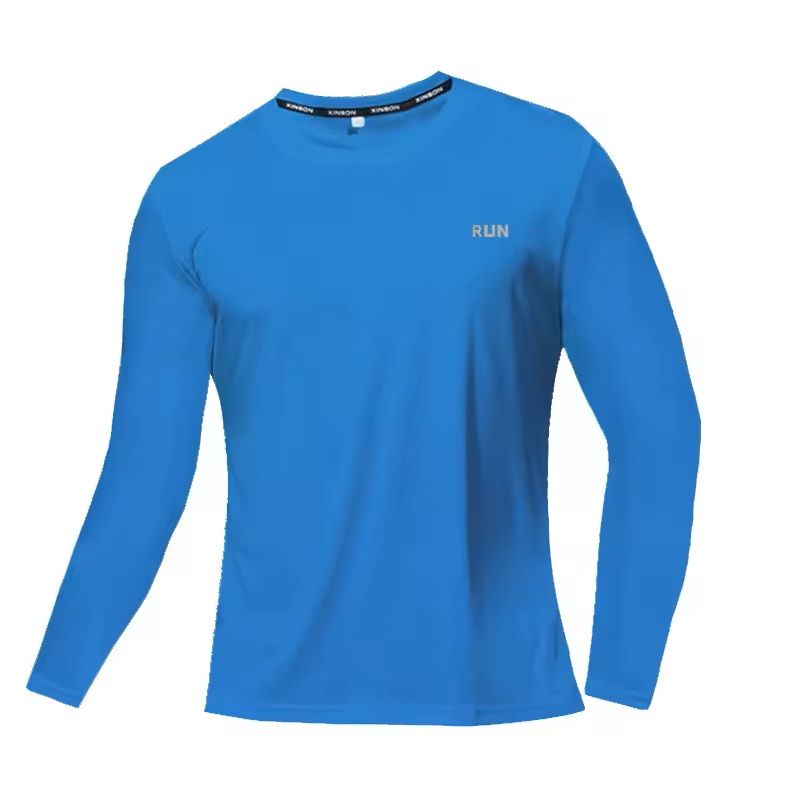 Mens Ice Silk Long Sleeve T-Shirt – Quick-Dry Breathable Sun Protection