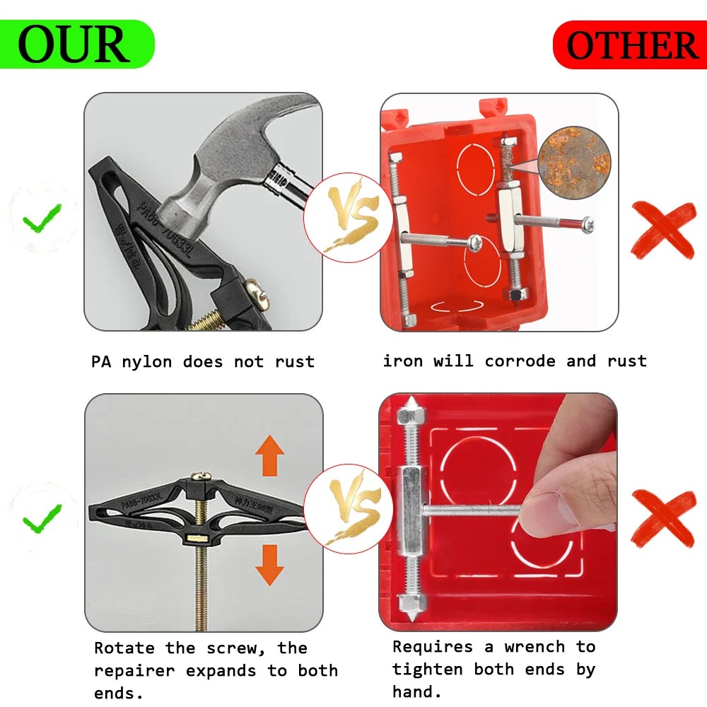 Fixed Wall Repair Box Support Rod for Dark Box Repair and Replacement