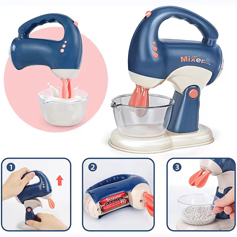 Mini Kitchen Appliance Play Set for Kids - Coffee Maker, Blender, Mixer, and Toaster for Boys and Girls