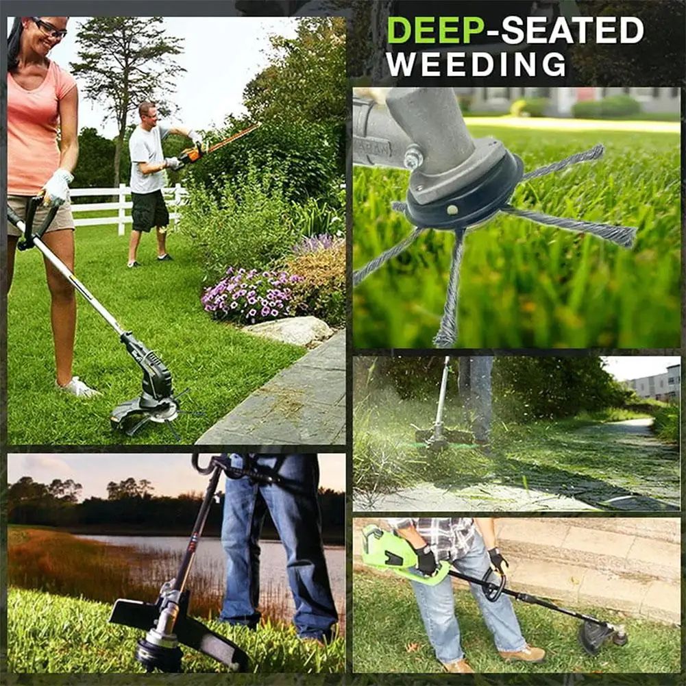 Steel Wire Wheel Weed Brush Trimmer Head