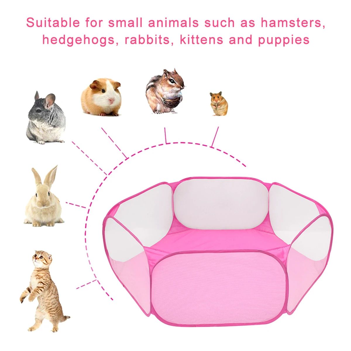 SafePlay Portable Pet Playpen Tent for Small Animals Indoor and Outdoor