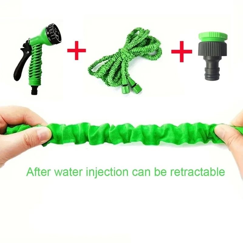 Expandable Garden Hose with High-Pressure Spray Nozzle and 7 Functions