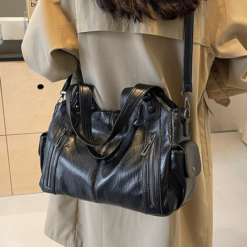 Fashion PU Leather Handbags for Women, High Quality Contrasting Colors Crossbody Bags, Soft Interior Compartment