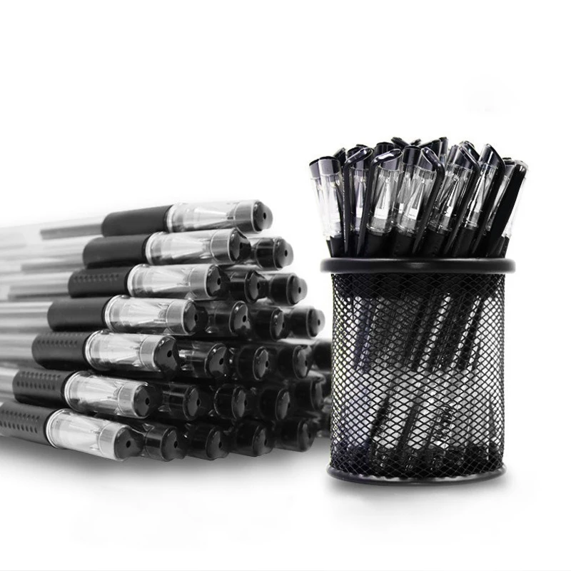 Gel Pen Set School Supplies, Black Blue Red Ink, 0.5mm Ballpoint, Kawaii Pen Writing Tool for School Office Stationery