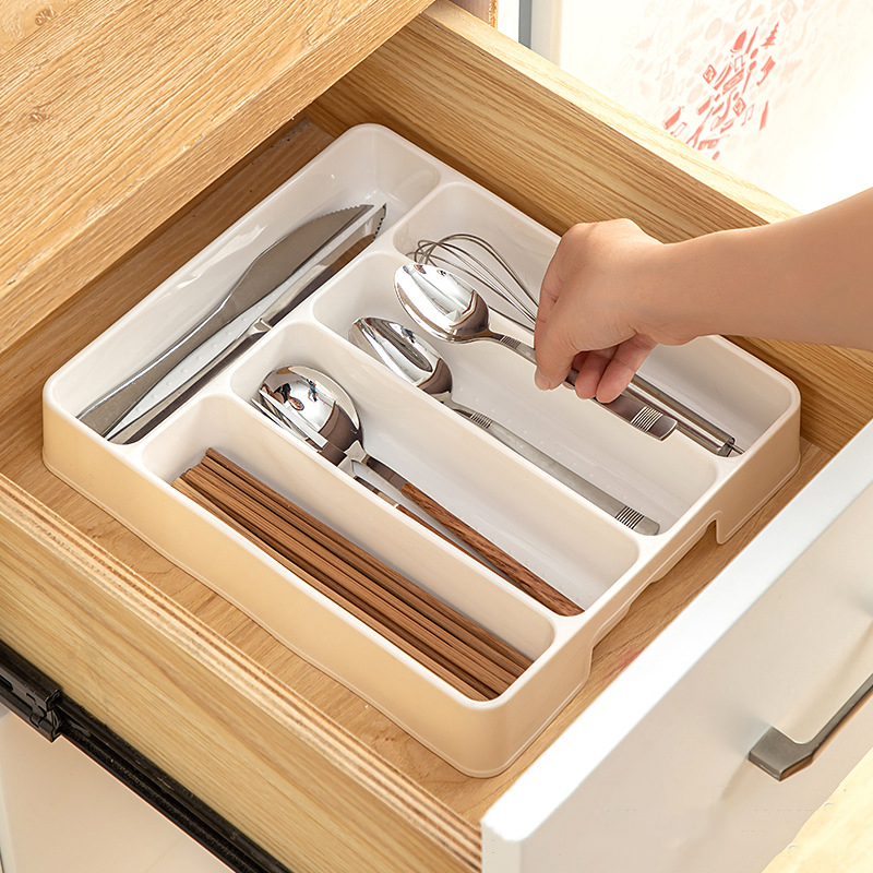 Kitchen Drawer Organizer – Divided Storage Box for Tableware, Chopsticks, Forks, Knives