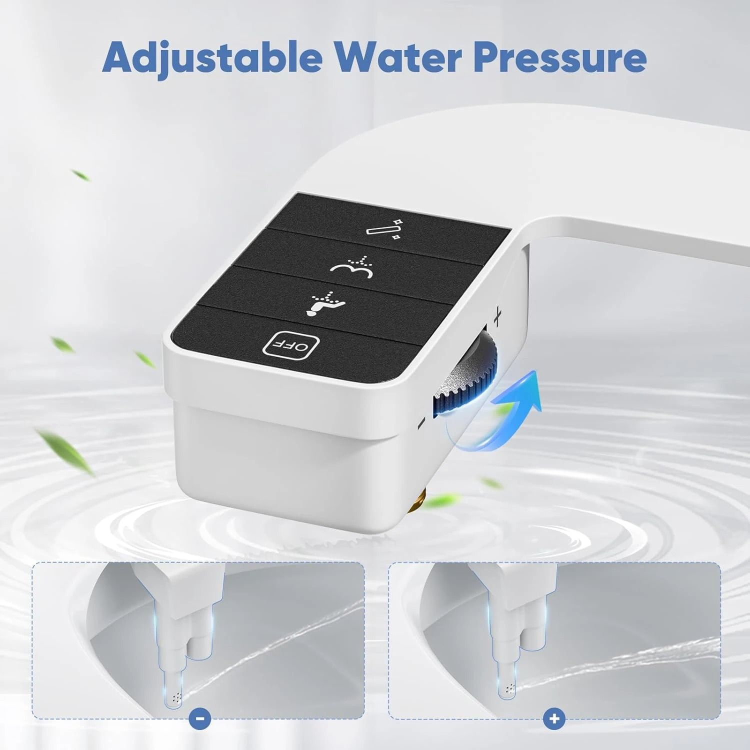 Self Cleaning Bidet Attachment with Dual Nozzles and Ultra Thin Design