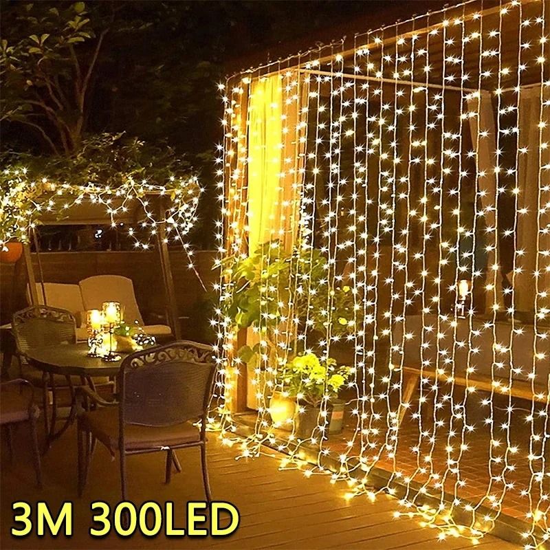 3 Meter LED Curtain String Lights for Home and Party Decoration