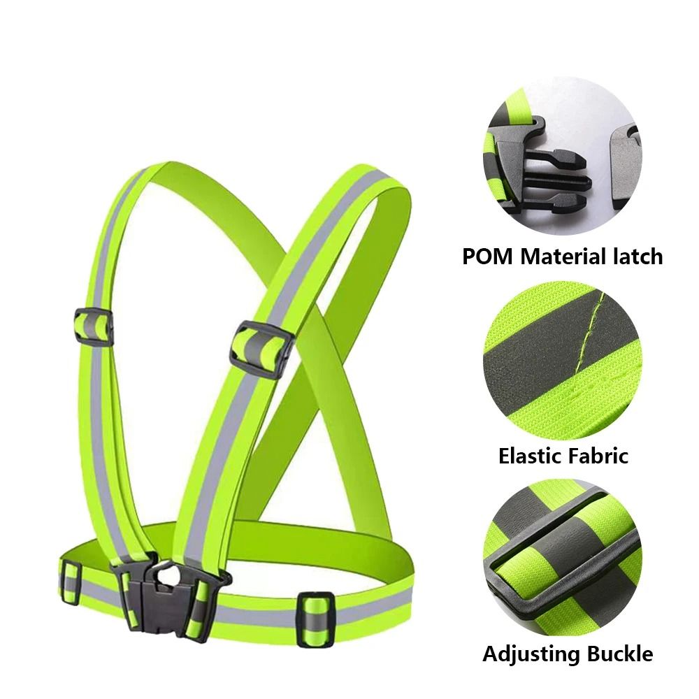 Adjustable Reflective Safety Vest for Cycling Running and Outdoor Activities