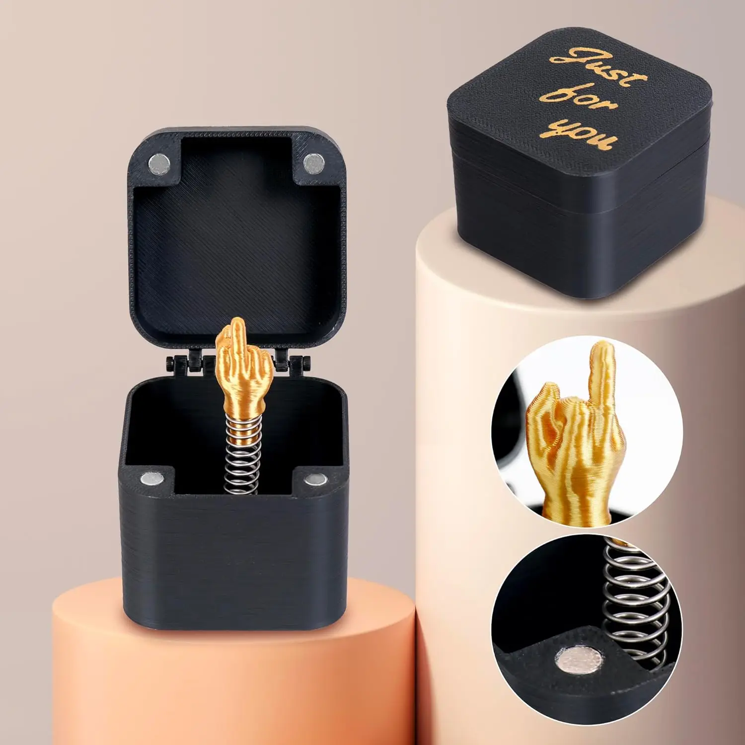 Funny Middle Finger Gift Box, Best Gag Prank Present for Adults, White Elephant Christmas Joke Gift, Quirky Novelty Item