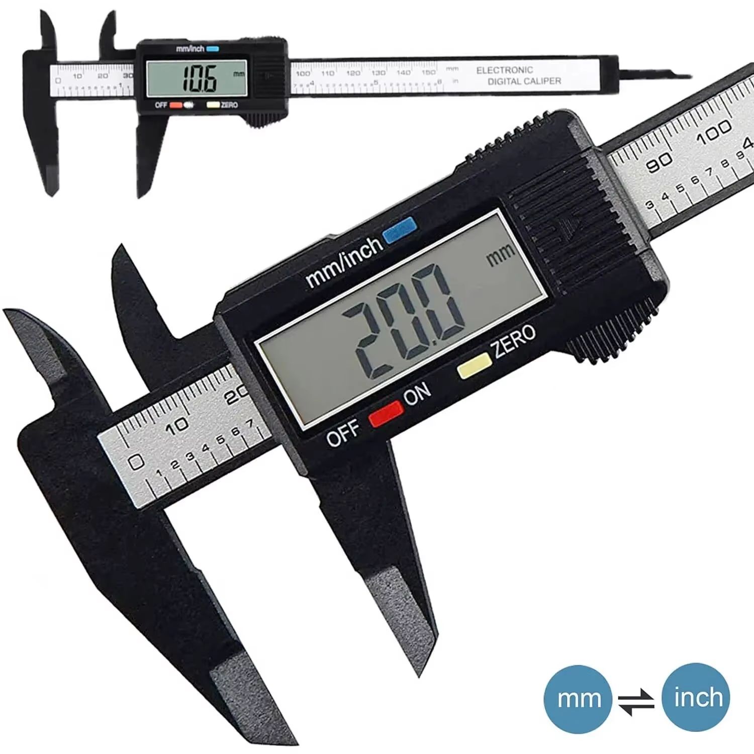 Carbon Fiber Digital Caliper Electronic Measuring Tool