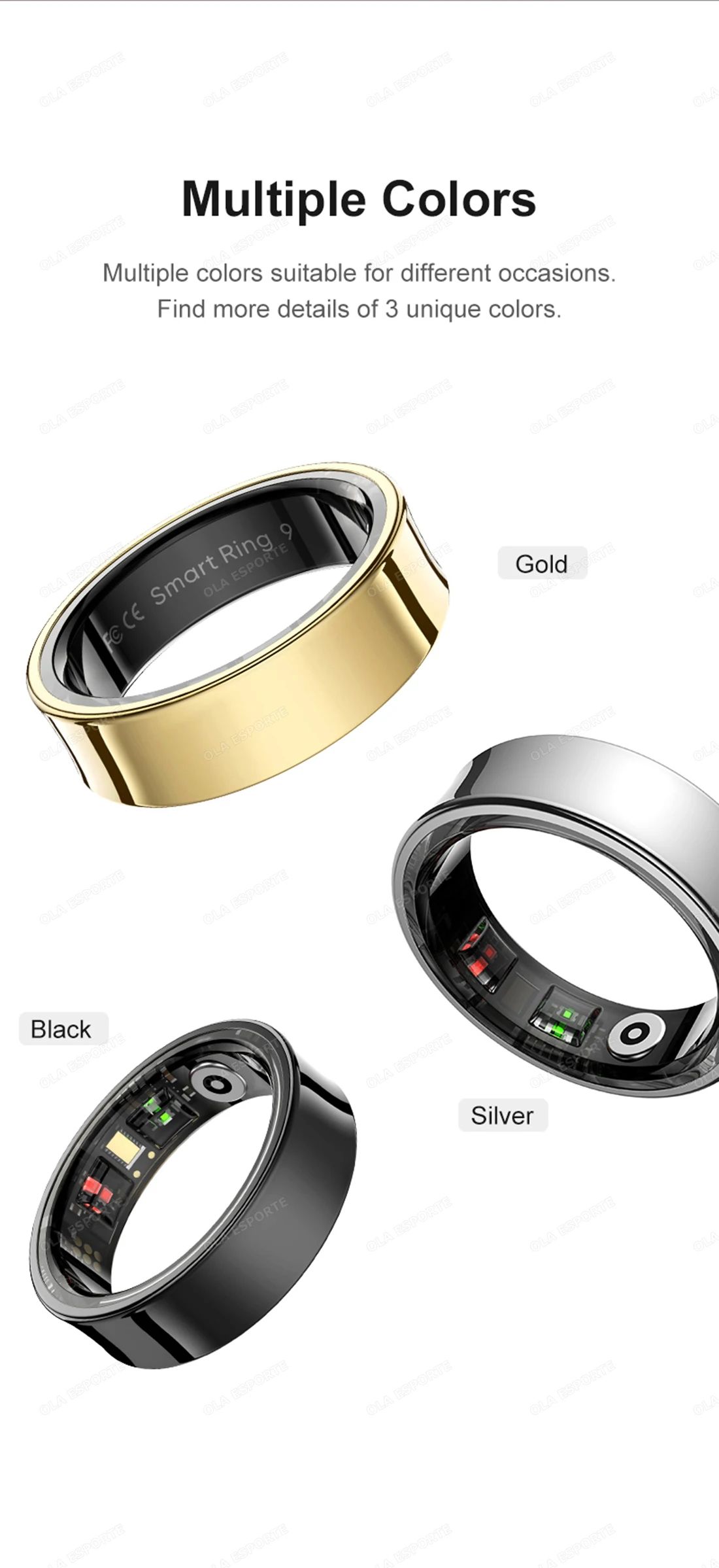R09 Smart Health Fitness Ring Heart Rate SpO2 Sleep Tracker