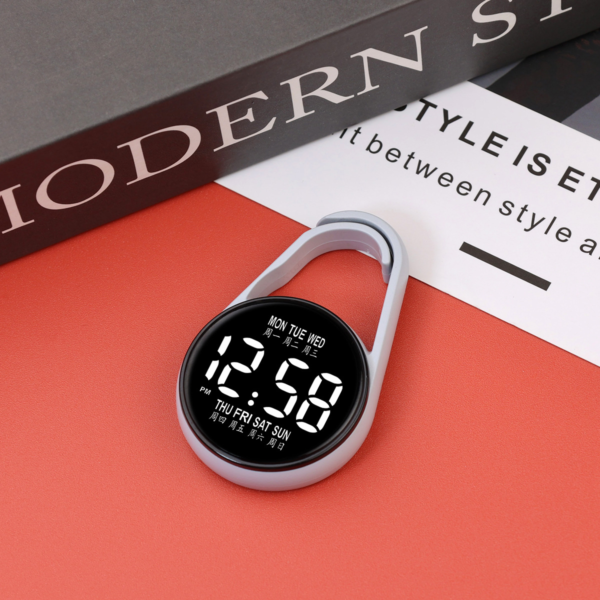 Digital LED Electronic Hanging Watch Night Light Pocket Watch
