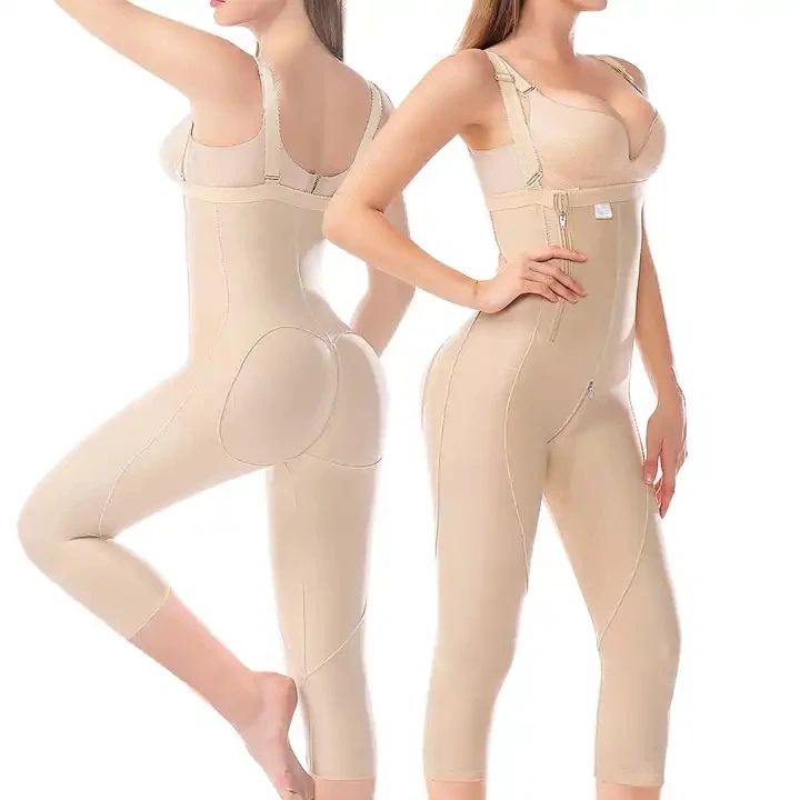 Womens Post-Liposuction Compression Shapewear – Thigh & Belly Control Recovery Pants Medical Body Shaper
