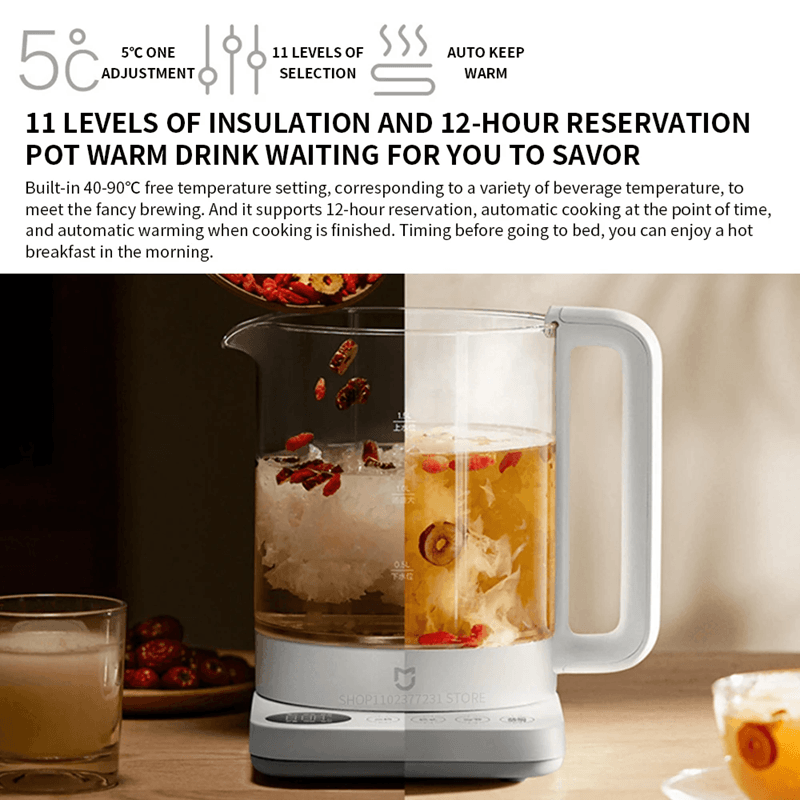 Xiaomi Mijia Electric Health Pot Stainless Steel Multifunctional Kettle with Heat Preservation