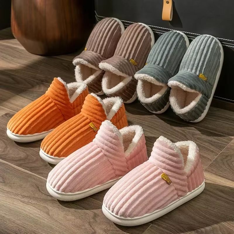 CozyStep Winter Couple Plush Non-Slip Warm Slippers for Men Women Home Comfort