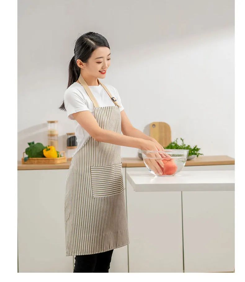 Striped Cotton Japanese Style Apron