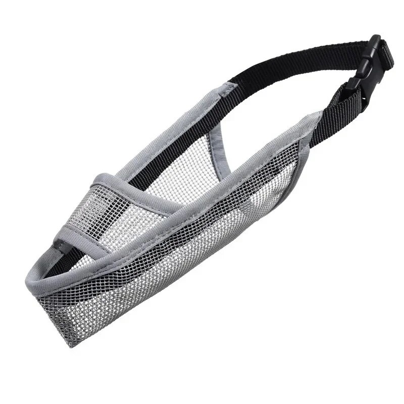 Adjustable Breathable Pet Dog Muzzle: Anti-Bark & Bite Mesh Mouth Cover