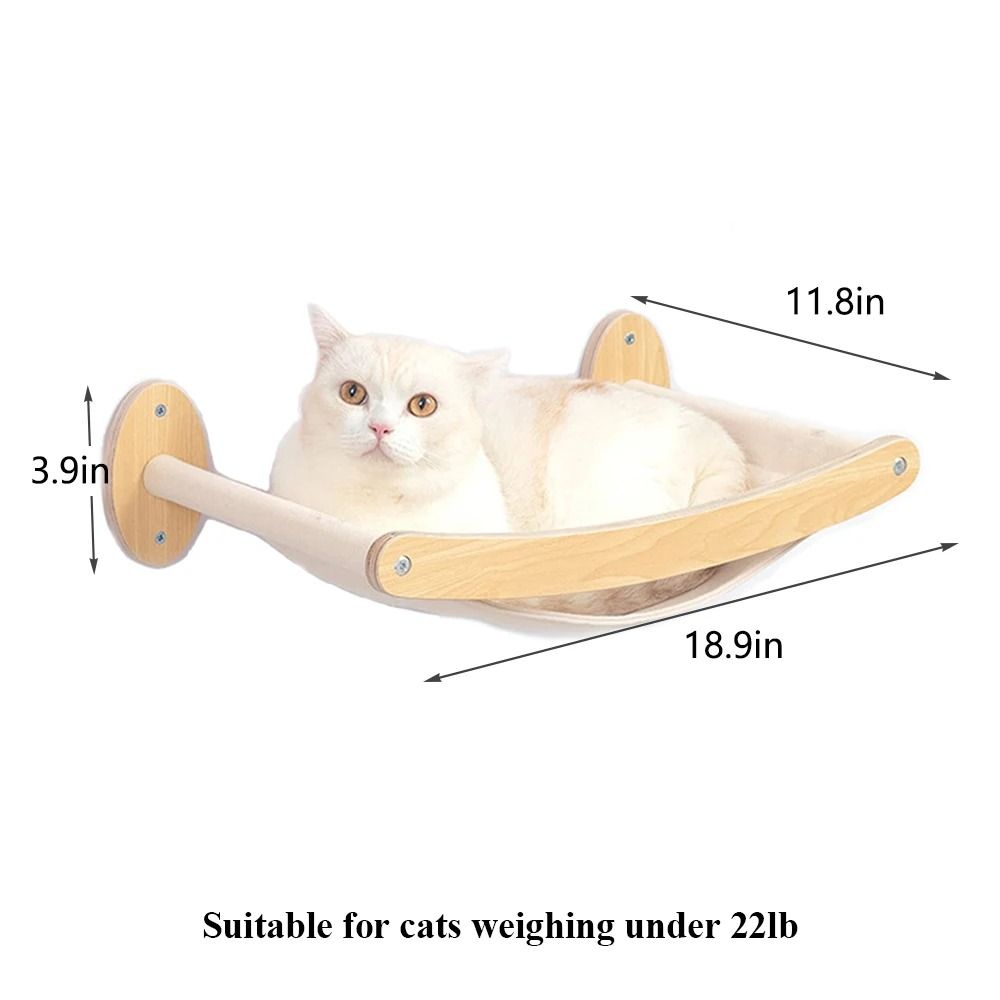 Wall Mounted Cat Climbing Shelf with Sisal Scratching Steps