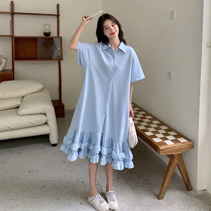 French Sweet Loose Maternity Summer Dress