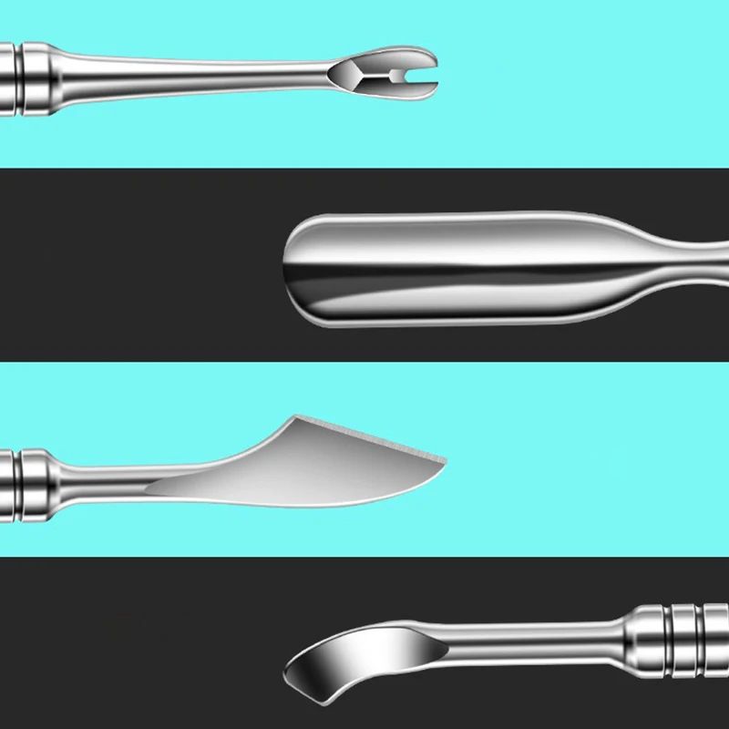 Stainless Steel Cuticle Pusher Double End Manicure Nail Tool