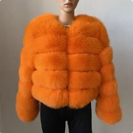 2024 Luxury Faux Raccoon Fur Coat | Premium Fluffy Winter Jacket & Thick Warm Furry Outerwear System