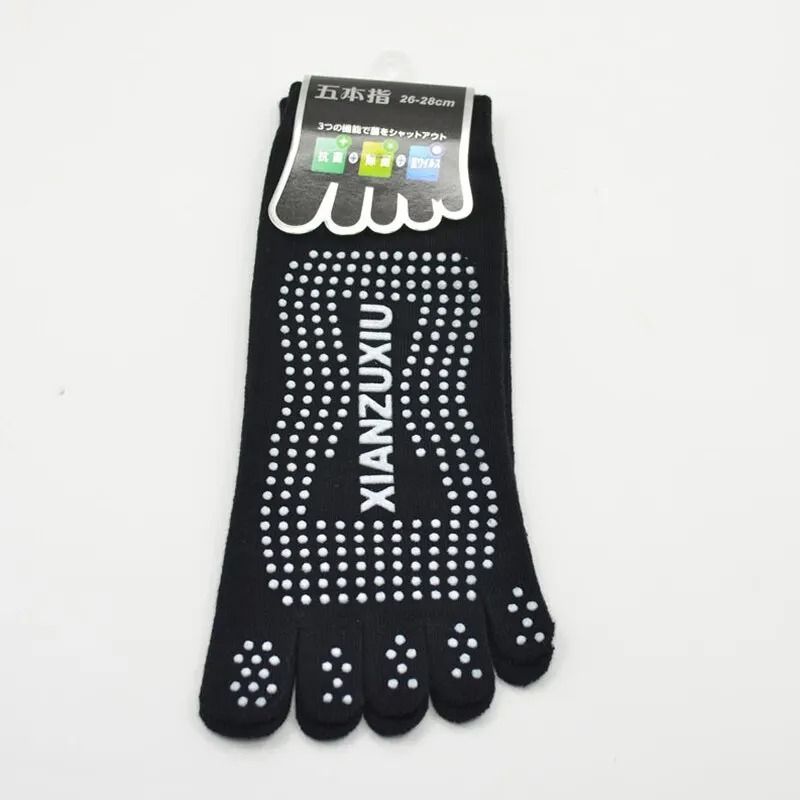 Men Pilates Massage Yoga Socks Cotton Breathable Non Slip Five Finger Five Toe Sports Socks
