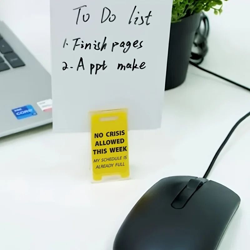This Weeks Ban on Crisis Acrylic Desktop Sign