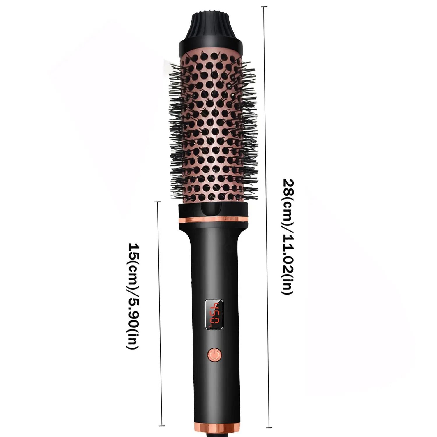 Hair Curler Rotating Brush Heat Hair Straightener Hot Comb Round Brush
