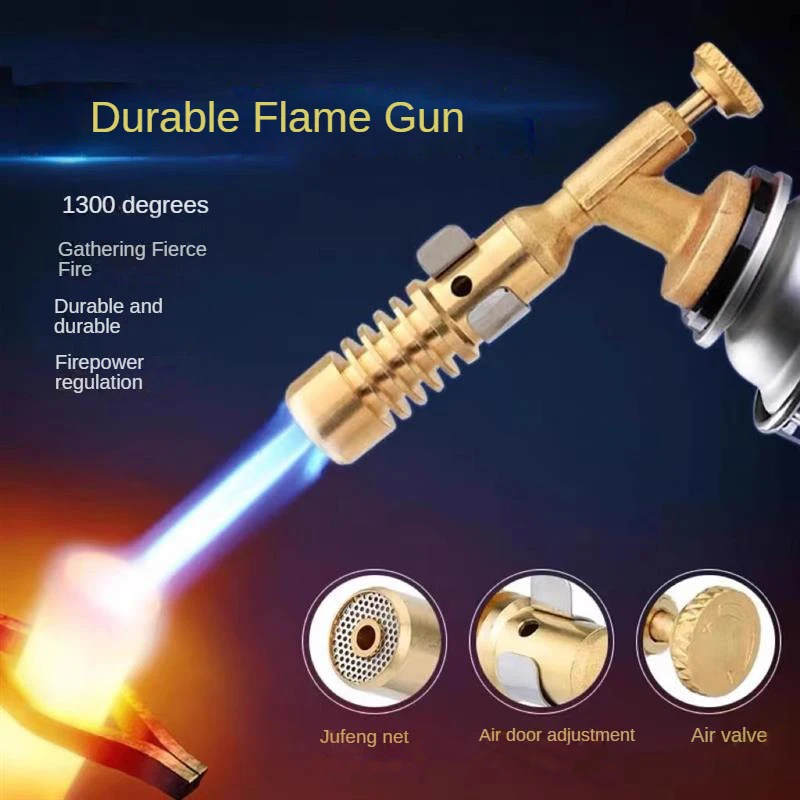 Professional Grade Adjustable Butane Torch Gun for Culinary and Outdoor Use