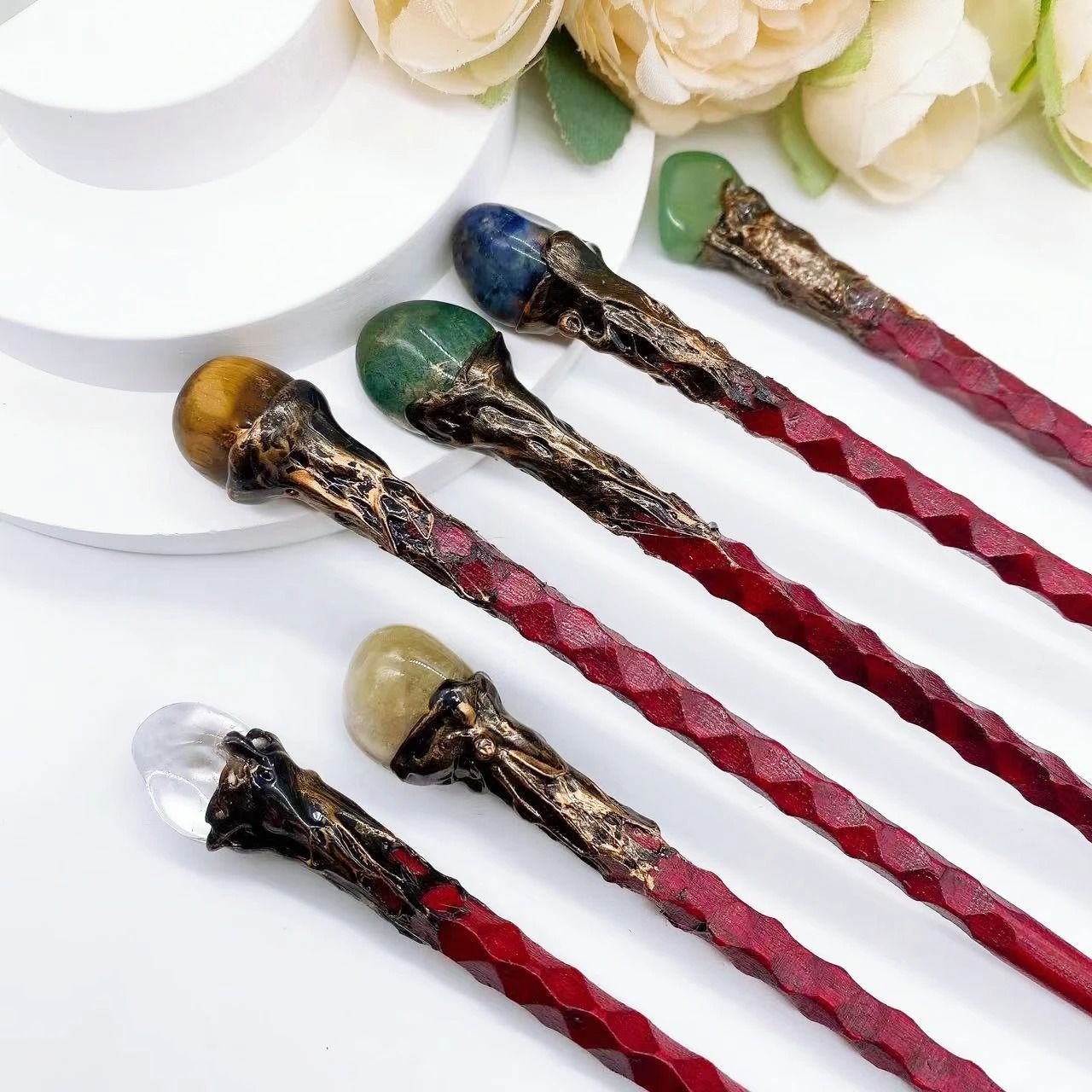 Architectural Healing Crystal Scepter Wand