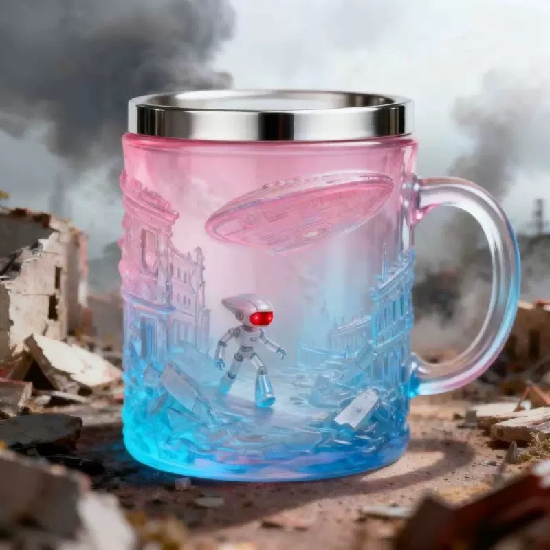 Sci-fi Mug, Coffee Cup, Resin Craft, Household Drinking Cup, Ornament Gift