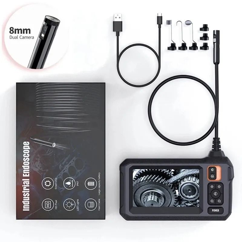 Industrial Endoscope Camera with 4.3 Inch Screen and Waterproof Probe
