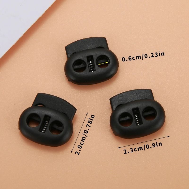 Plastic Cord Lock Stopper Toggle Clip for Drawstrings Elastic Lanyards Paracord Ropes