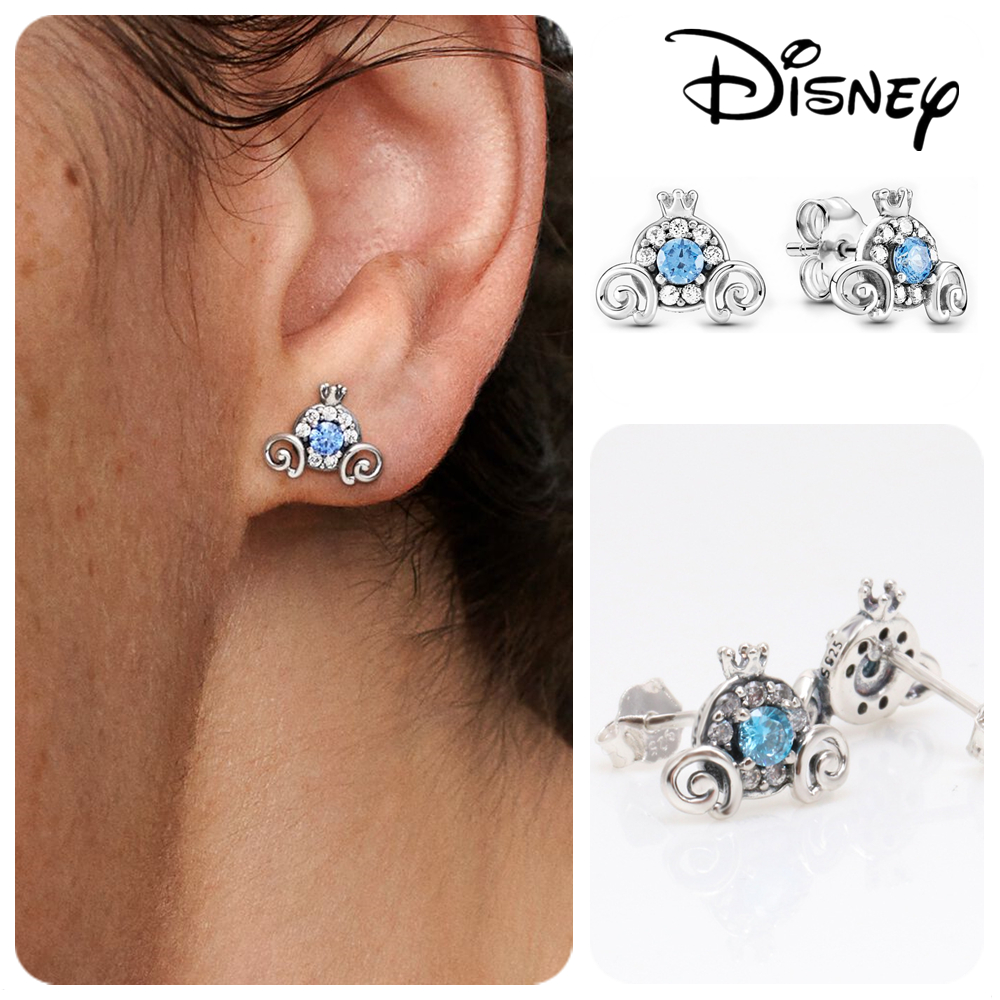 925 Sterling Silver Disney Mickey Mouse Star Earrings: Perfect Gift for Women's Wedding, Engagement, or Girlfriend's Bir