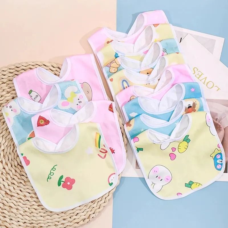 Ultra Soft Waterproof Baby Bib Set with Snap Closure