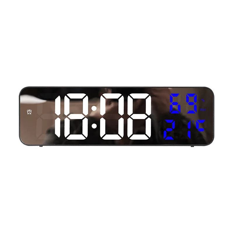 9-Inch USB Digital Wall Clock – Large LED Display with Temperature, Humidity & Alarm Function