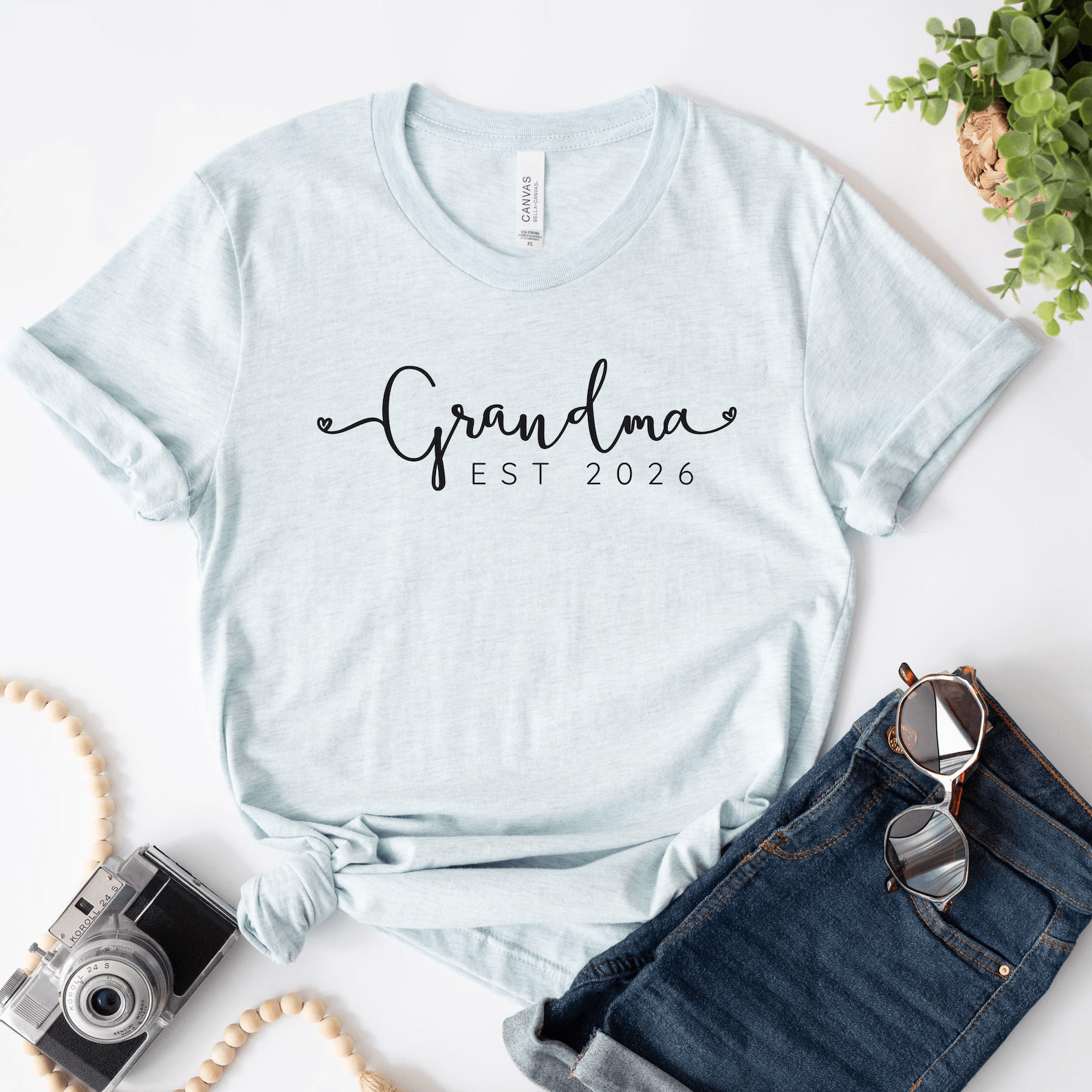 Grandma Est 2026 Shirt Custom Year Personalized Grandma Gift Tee